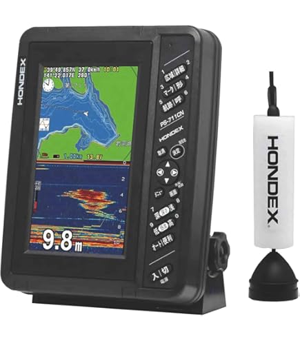 Amazon | ホンデックス(HONDEX) 魚探 PS-610C 5型ポータブル魚探